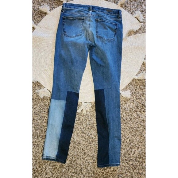 Kut From The Kloth Jeans 6 Catherine Boyfriend Stretch Denim Holes Patchwork - Picture 3 of 4